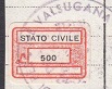 Marca da Bollo del Comune di PERGINE VALSUGANA su Carta Bianca di dimensioni 19 x 13 mm