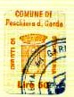 Marca da Bollo del Comune di PESCHIERA DEL GARDA su Carta Bianca di dimensioni 14,5 x 19,5 mm