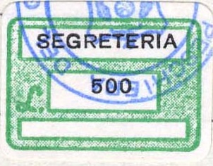 Marca da Bollo del Comune di PESCHIERA DEL GARDA su Carta Bianca di dimensioni 19 x 14 mm