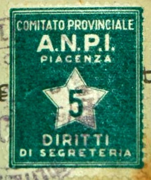 Marca da Bollo del Comune di PIACENZA su Carta Bianca di dimensioni 24 x 30 mm