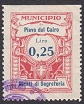 Marca da Bollo del Comune di PIEVE DEL CAIRO su Carta Bianca di dimensioni 24 x 31,5 mm