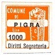 Marca da Bollo del Comune di PIGNA su Carta Bianca di dimensioni 20 x 20 mm