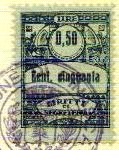 Marca da Bollo del Comune di PINASCA su Carta Verde di dimensioni 21,5 x 28,5 mm