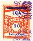 Marca da Bollo del Comune di POGGIO RUSCO su Carta Bianca Sottile di dimensioni 22,5 x 29 mm
