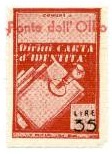Marca da Bollo del Comune di PONTE DELL´OLIO su Carta Bianca di dimensioni 21 X 32 mm