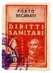 Marca da Bollo del Comune di PORTO RECANATI su Carta Bianca Sottile di dimensioni 21 X 32 mm