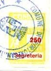 Marca da Bollo del Comune di PORTO RECANATI su Carta Bianca di dimensioni 18 X 25,5 mm