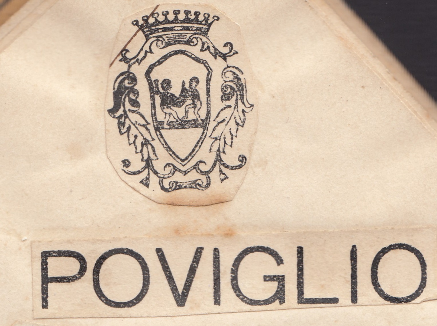 Marca da Bollo del Comune di POVIGLIO su di dimensioni mm