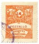 Marca da Bollo del Comune di POZZALLO su Carta Bianca di dimensioni 21 x 27,5 mm