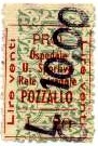 Marca da Bollo del Comune di POZZALLO su Carta Bianca di dimensioni 19,5 x 26 mm