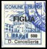 Marca da Bollo del Comune di PRATO su Carta Bianca di dimensioni 19 x 20,5 mm