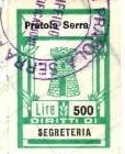 Marca da Bollo del Comune di PRATOLA SERRA su Carta Bianca di dimensioni 20 x 30,5 mm