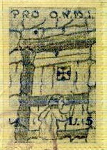 Marca da Bollo del Comune di PRATOLA PELIGNA su Carta Bianca di dimensioni 30,5 x 47,5 mm