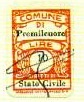 Marca da Bollo del Comune di PREMOSELLO CHIOVENDA su Carta Bianca di dimensioni 22 x 32 mm