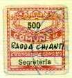 Marca da Bollo del Comune di RADDA IN CHIANTI su di dimensioni 19 x 21 mm