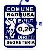 Marca da Bollo del Comune di RADDUSA su di dimensioni 15,5 x 20,5 mm
