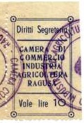 Marca da Bollo del Comune di RAGUSA su di dimensioni 22 x 35 mm