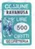 Marca da Bollo del Comune di RAVANUSA su Carta Bianca di dimensioni 9,5 x 21 mm