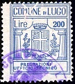 Marca da Bollo del Comune di RAVENNA su Carta Bianca di dimensioni 23 x 26 mm