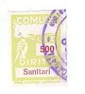Marca da Bollo del Comune di RECANATI su Carta Bianca di dimensioni 18 x 26 mm