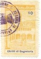 Marca da Bollo del Comune di RESANA su Carta Bianca di dimensioni 23,5 x 39 mm