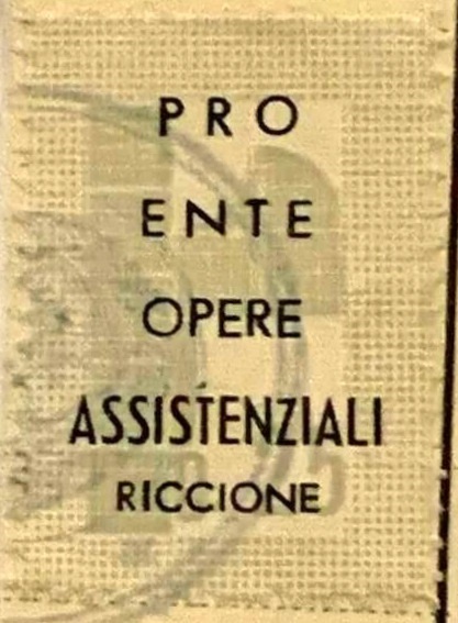 Marca da Bollo del Comune di RICCIONE su Carta Bianca di dimensioni 21 x 30 mm