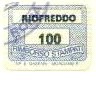Marca da Bollo del Comune di RIOFREDDO su Carta Bianca di dimensioni 19 x 14 mm