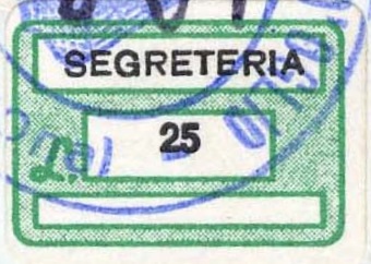 Marca da Bollo del Comune di ROBECCO D´OGLIO su Carta Bianca di dimensioni 19 x 14 mm