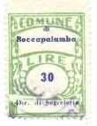 Marca da Bollo del Comune di ROCCAPALUMBA su Carta Bianca di dimensioni 21 x 29 mm
