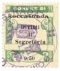Marca da Bollo del Comune di ROCCASTRADA su di dimensioni 25 x 29 mm