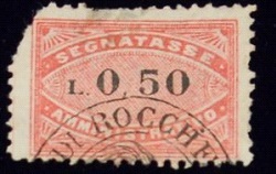 Marca da Bollo del Comune di ROCCHETTA DI VARA su Carta Bianca di dimensioni 25 x 18,5 mm