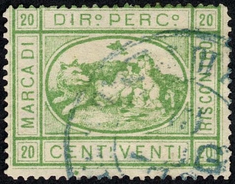 Marca da Bollo del Comune di ROMA su Carta Bianca di dimensioni 29 x 24 mm