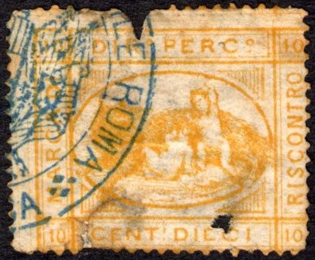 Marca da Bollo del Comune di ROMA su Carta Bianca di dimensioni 29 x 24 mm