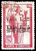 Marca da Bollo del Comune di ROMA su Carta Bianca di dimensioni 25,5 x 38,5 mm
