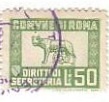 Marca da Bollo del Comune di ROMA su Carta Bianca di dimensioni 23 x 18,5 mm