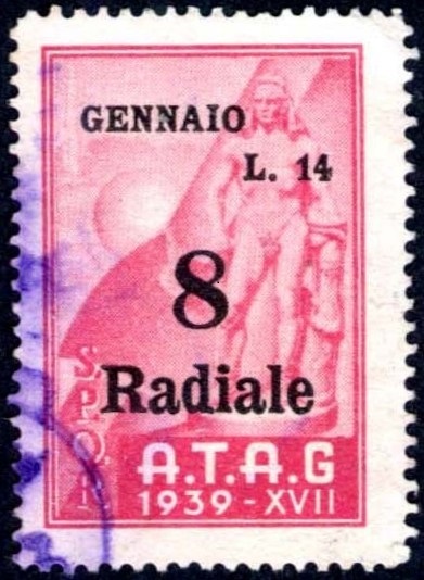 Marca da Bollo del Comune di ROMA su Carta Bianca di dimensioni 25 X 34 mm