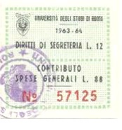 Marca da Bollo del Comune di ROMA su Carta Bianca di dimensioni 37 x 36 mm
