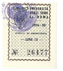 Marca da Bollo del Comune di ROMA su Carta Bianca di dimensioni 21 X 32 mm