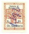 Marca da Bollo del Comune di RONCOFERRARO su di dimensioni 21 x 28 mm