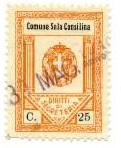 Marca da Bollo del Comune di SALA CONSILINA su Carta Bianca di dimensioni 21,5 x 30 mm