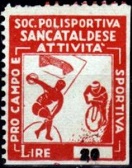 Marca da Bollo del Comune di SAN CATALDO su Carta Bianca di dimensioni mm