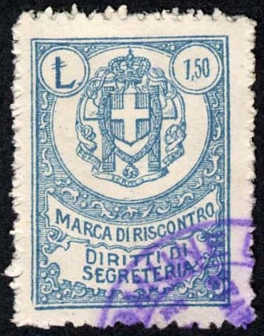 Marca da Bollo del Comune di SAN FELICE CIRCEO su Carta Bianca di dimensioni mm