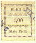 Marca da Bollo del Comune di SAN MARTINO SANNITA su Carta Bianca di dimensioni 24,5 x 29,5 mm
