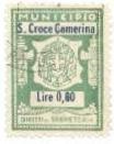 Marca da Bollo del Comune di SANTA CROCE CAMERINA su Carta Bianca Sottile di dimensioni 20 x 27,5 mm