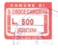 Marca da Bollo del Comune di SANTA CROCE CAMERINA su Carta Bianca di dimensioni 22 x 17,5 mm