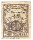 Marca da Bollo del Comune di SANTA DOMENICA TALAO su Carta Bianca Sottile di dimensioni 22 x 29 mm