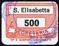 Marca da Bollo del Comune di SANTA ELISABETTA su Carta Bianca di dimensioni 19 x 12 mm