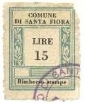 Marca da Bollo del Comune di SANTA FIORA su Carta Bianca Sottile di dimensioni 23 x 29,5 mm