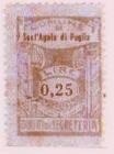 Marca da Bollo del Comune di SANT´AGATA DI PUGLIA su Carta Bianca di dimensioni 20 x 28 mm