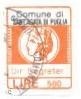 Marca da Bollo del Comune di SANT´AGATA DI PUGLIA su Carta Bianca di dimensioni 16 x 20 mm